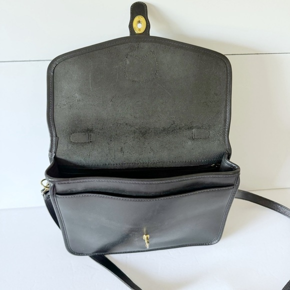 Michael Green Vintage 80’s Messenger Bag Black Shoulder Bag Unisex Y2K - Picture 12 of 15